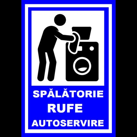 Placuta pentru spalatorie rufe autoservire self